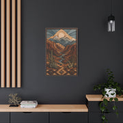 Layered Canyon Wood Mosaic Southwest Wall Art & Canvas Print