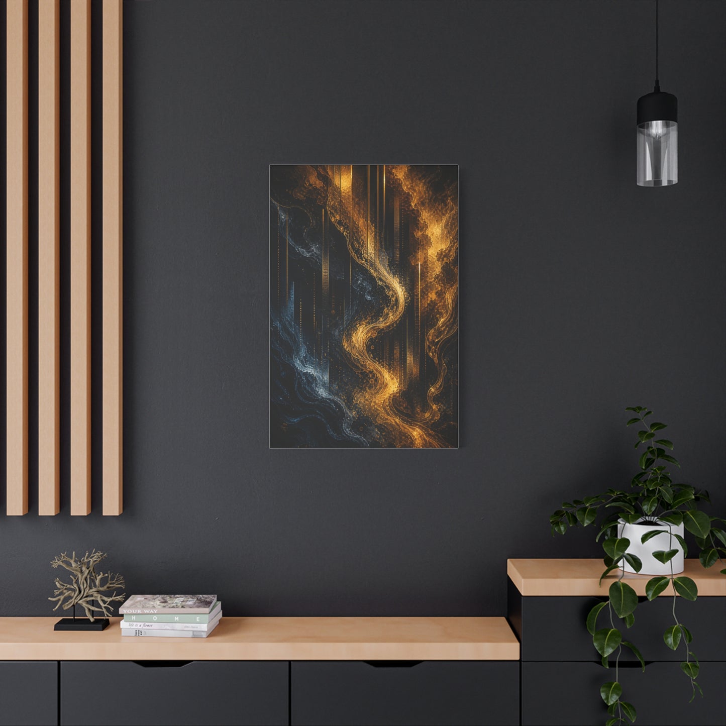 Liquid Gold Abstract Bar Atmosphere Wall Art & Canvas Print