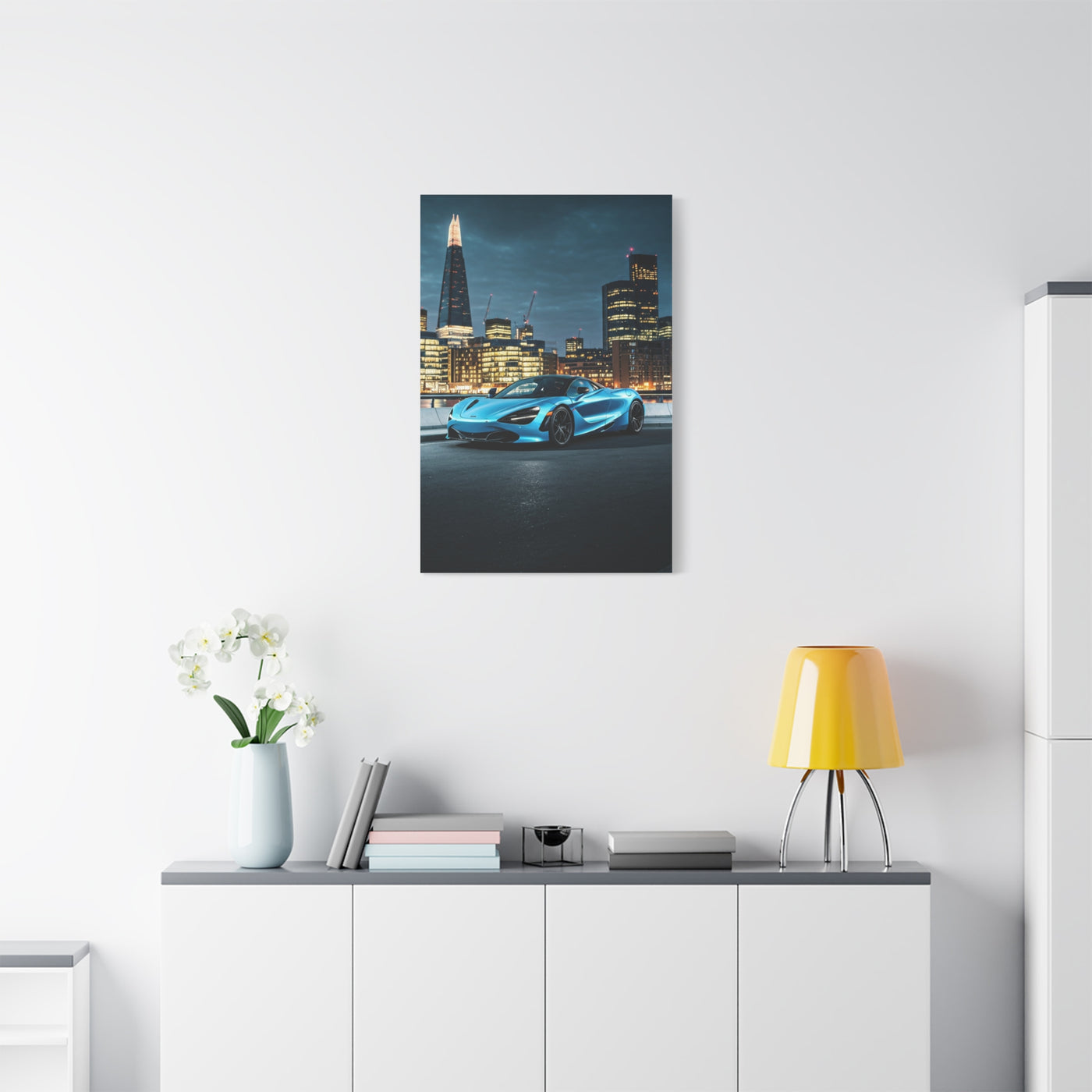 McLaren 720S London Skyline Dusk Wall Art & Canvas Prints