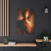 Expressionist Orange Portrait Abstraction Wall Art & Canvas Print