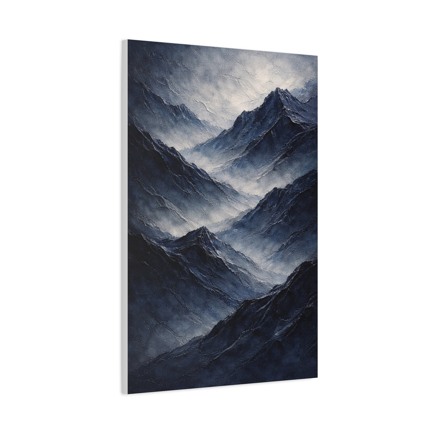 Textured Navy Mountain Horizon Wall Art & Canvas Print