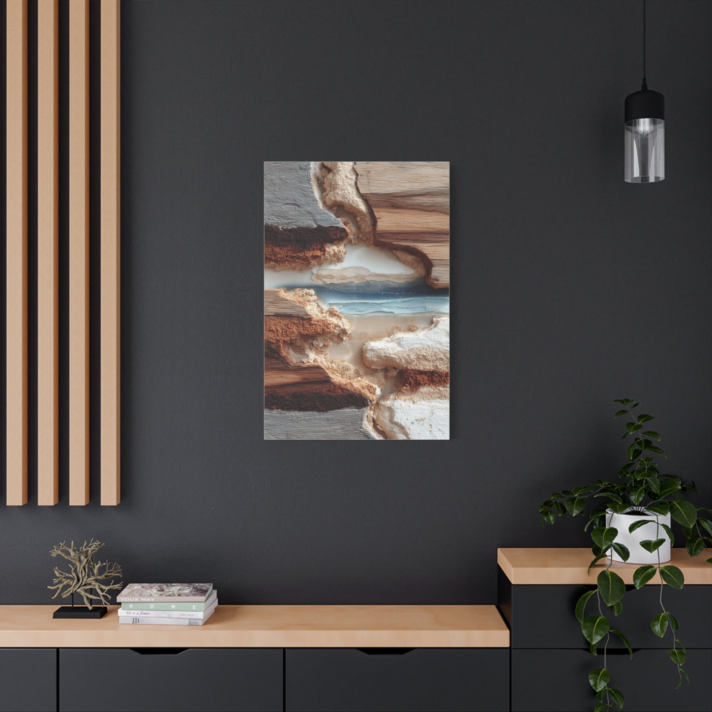 Eroded Earth Layer Abstraction Wall Art & Canvas Print