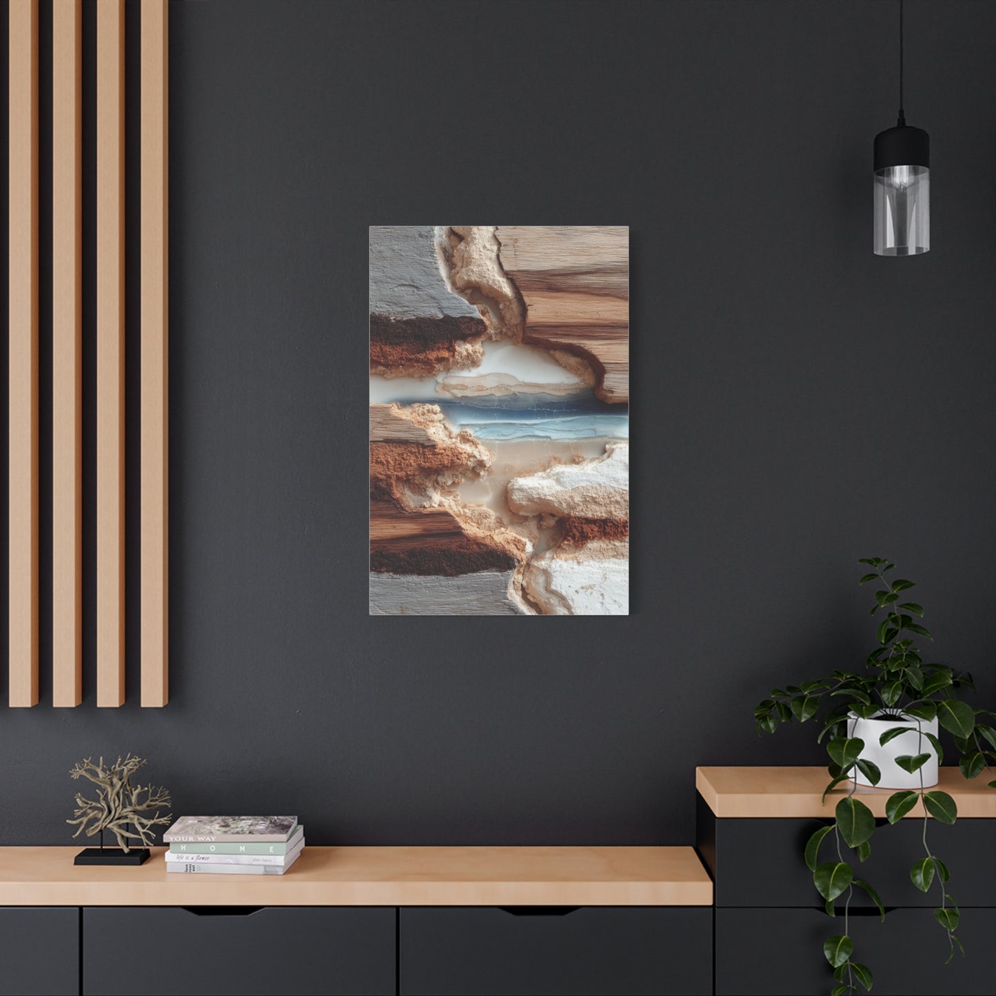 Eroded Earth Layer Abstraction Wall Art & Canvas Print