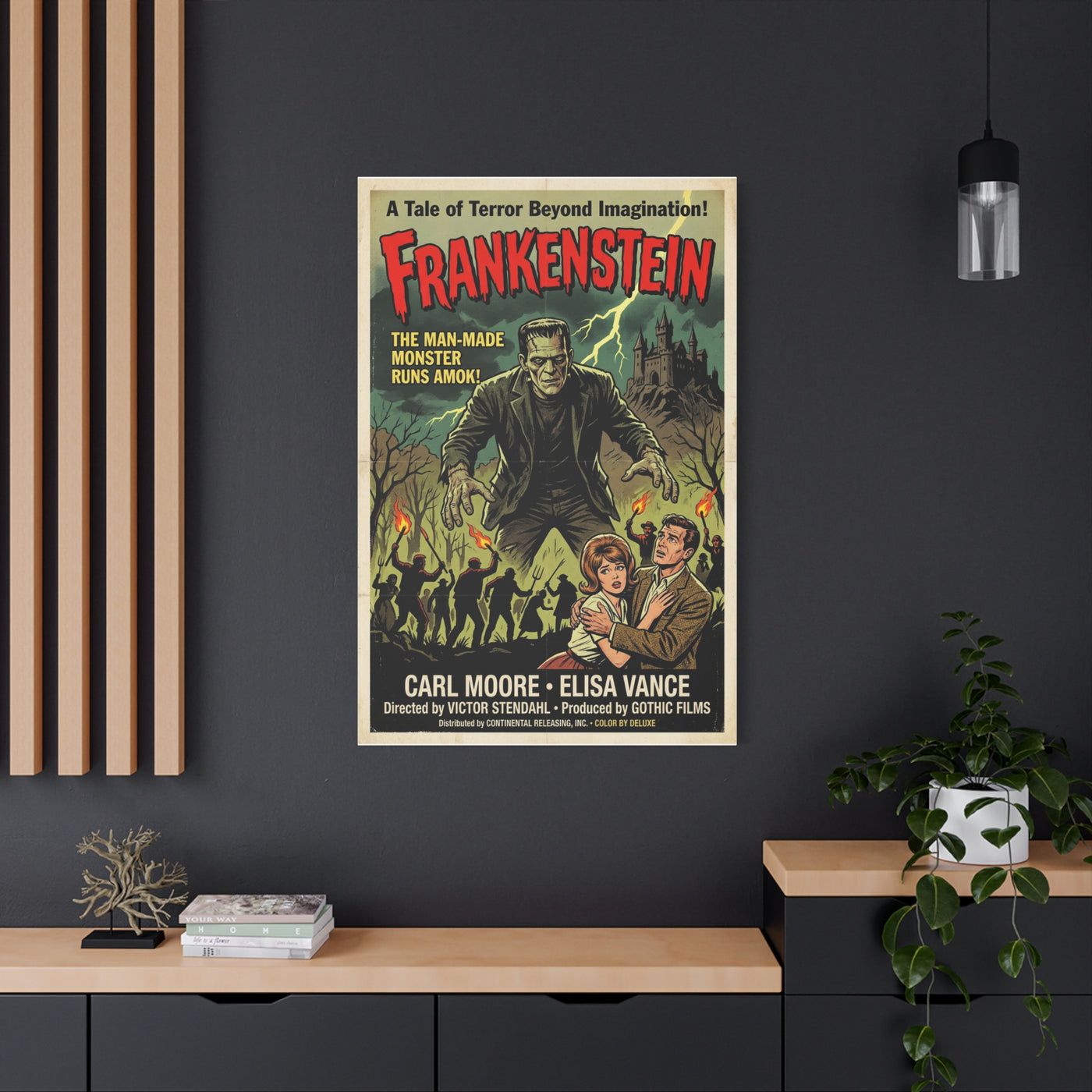 Frankenstein Vintage Movie Poster Wall Art & Canvas Print