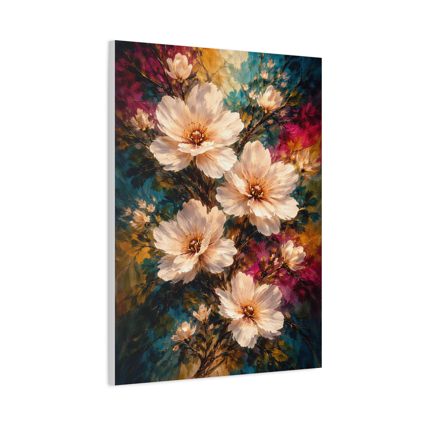 Oversized White Blossoms Floral Wall Art & Canvas Print