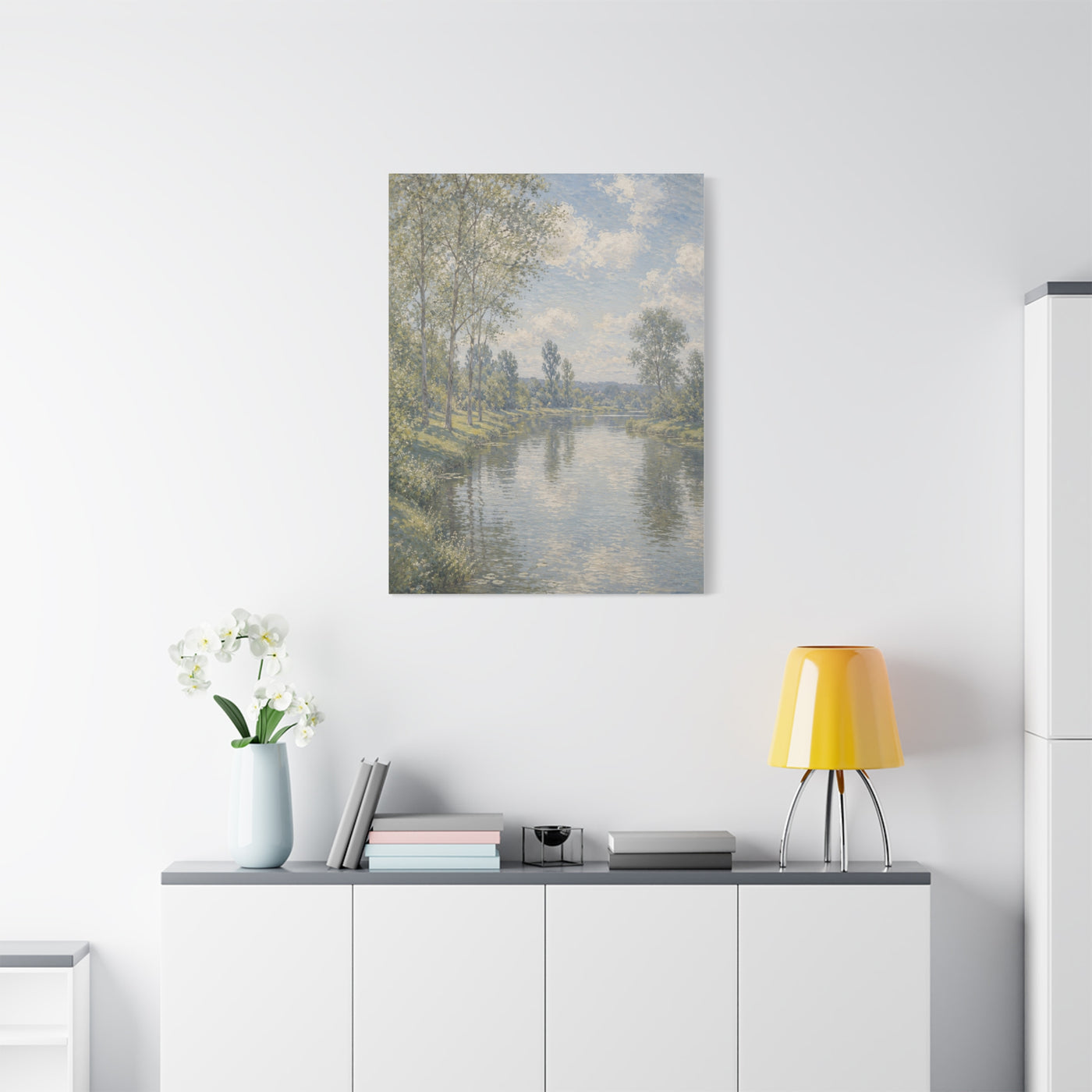 Beside Still Waters Impressionist Scripture Wall Art & Canvas Print