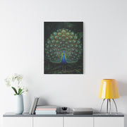 Jungle Royal Peacock Halo Wall Art & Canvas Print