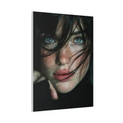 Wind-Swept Freckled Muse Portrait Wall Art & Canvas Print