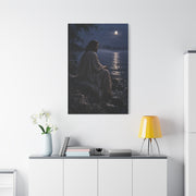 Jesus by the Water Moonlight Reflection Wall Art & Canvas Print