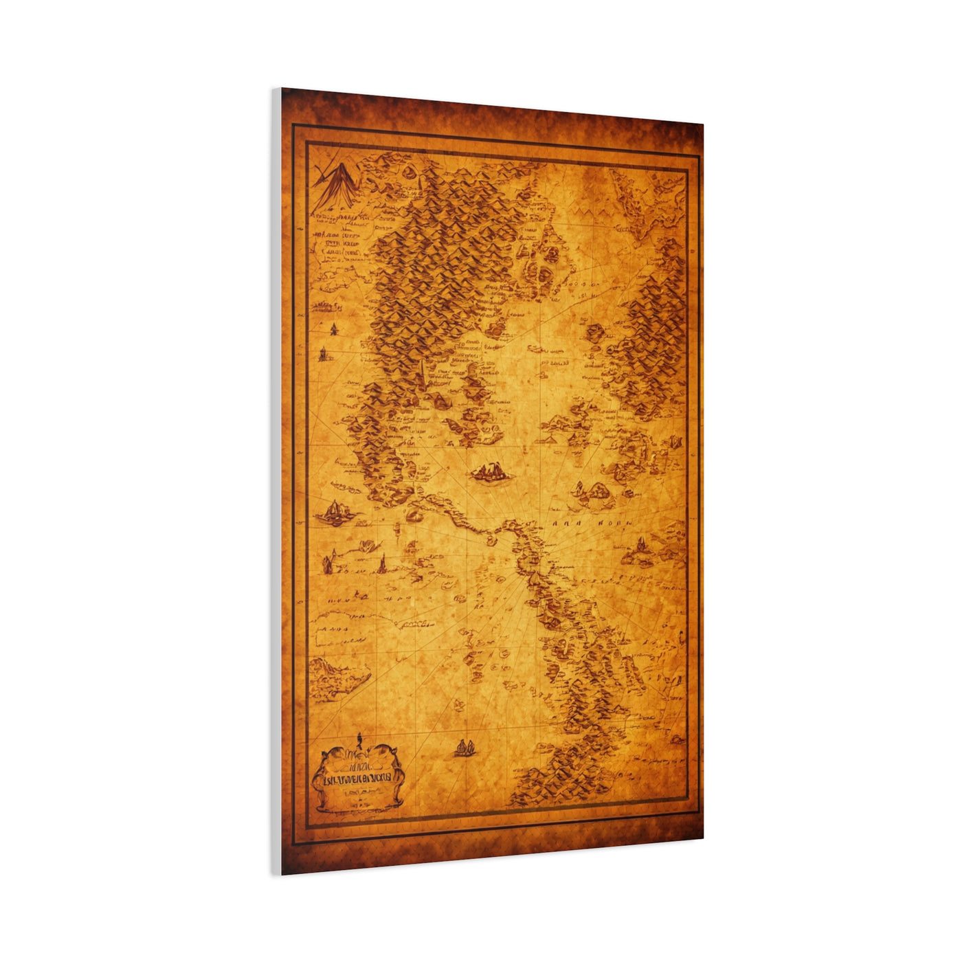 Antique Treasure World Map Wall Art & Canvas Prints