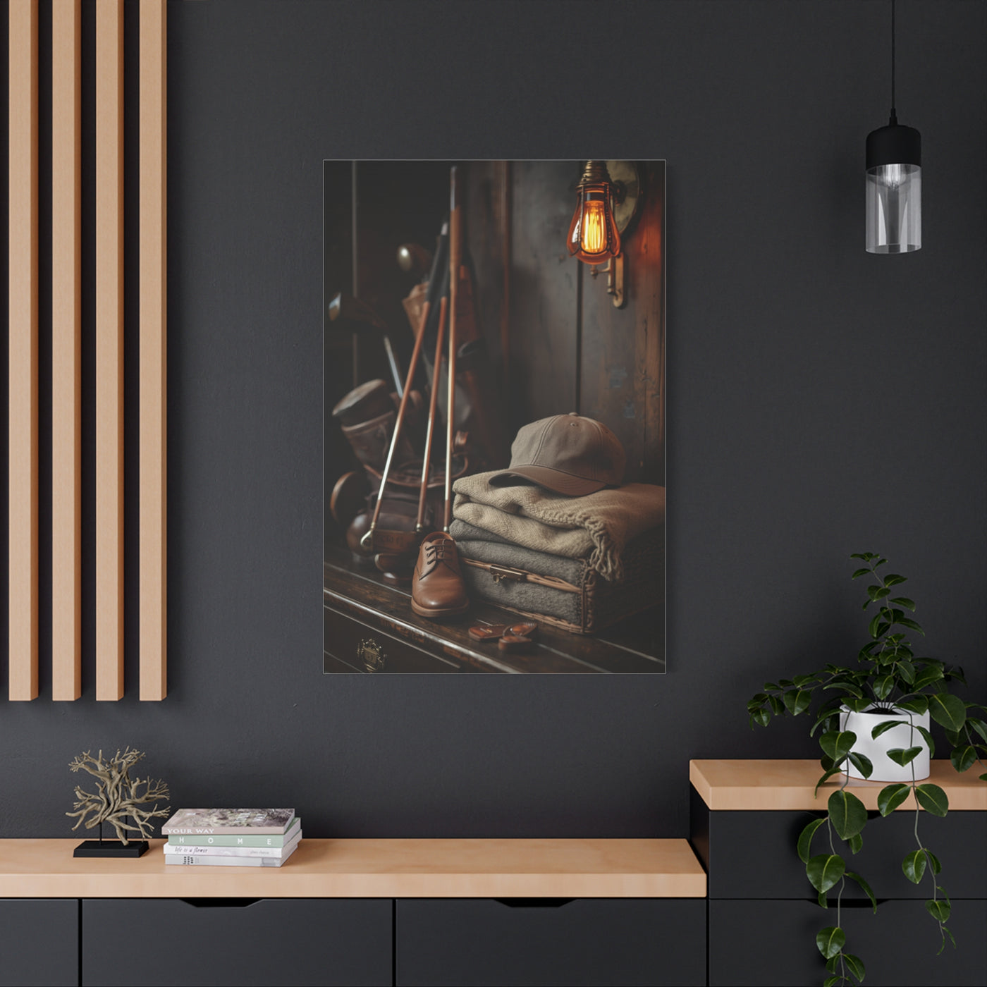Hickory Golf Locker Room Still Life Wall Art & Canvas Print