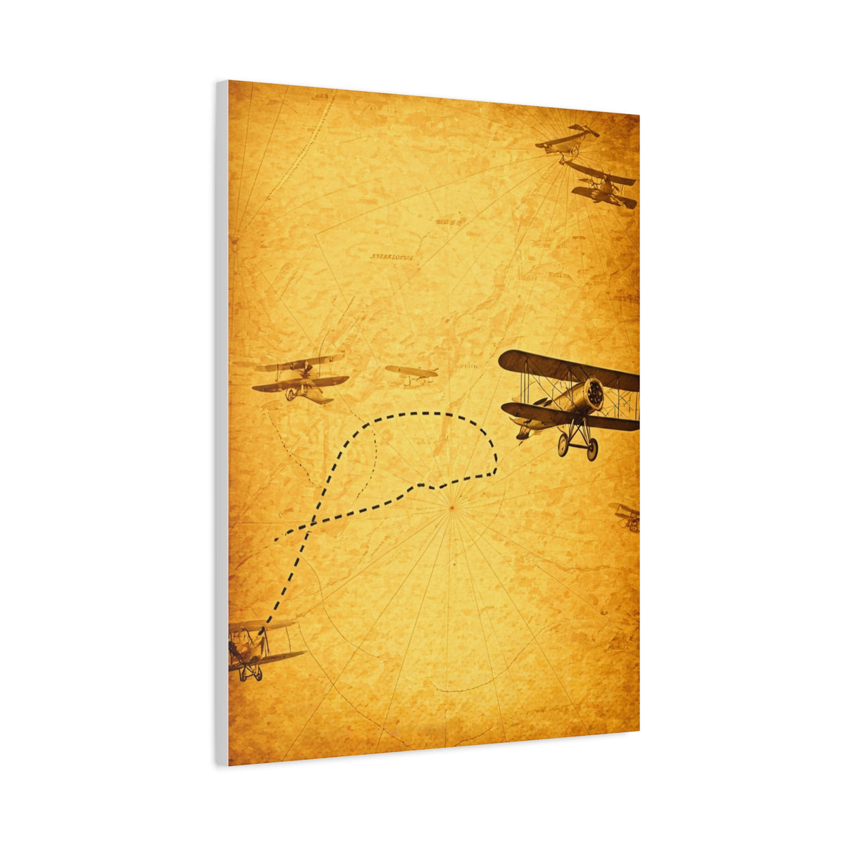 Vintage Aviation Flight Path Wall Art & Canvas Prints