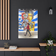 Urban Collage Mural Portrait Wall Art & Canvas Print