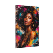 Afrocentric Graffiti-Style Portrait Wall Art & Canvas Print