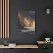 Dramatic Golden Light Coastal Cliffs Wall Art & Canvas Print