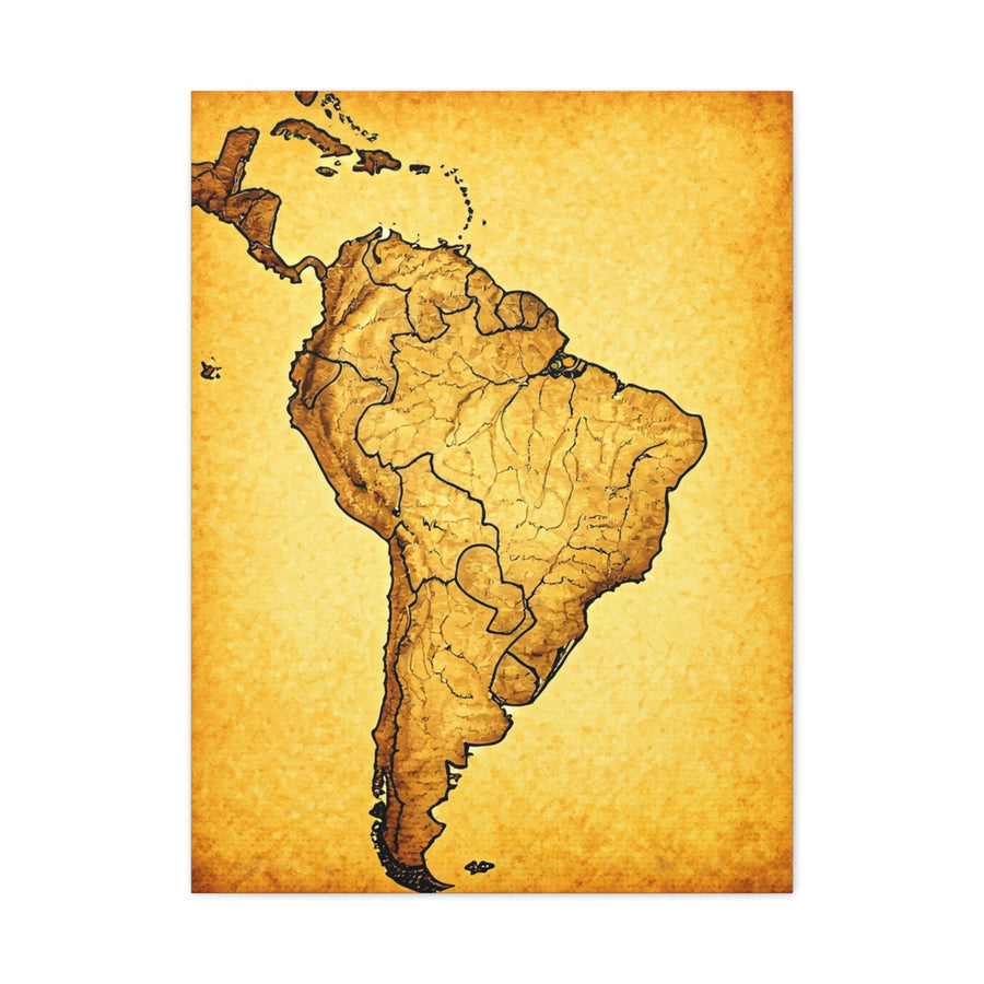 South America Vintage Cartography Poster Wall Art & Canvas Prints