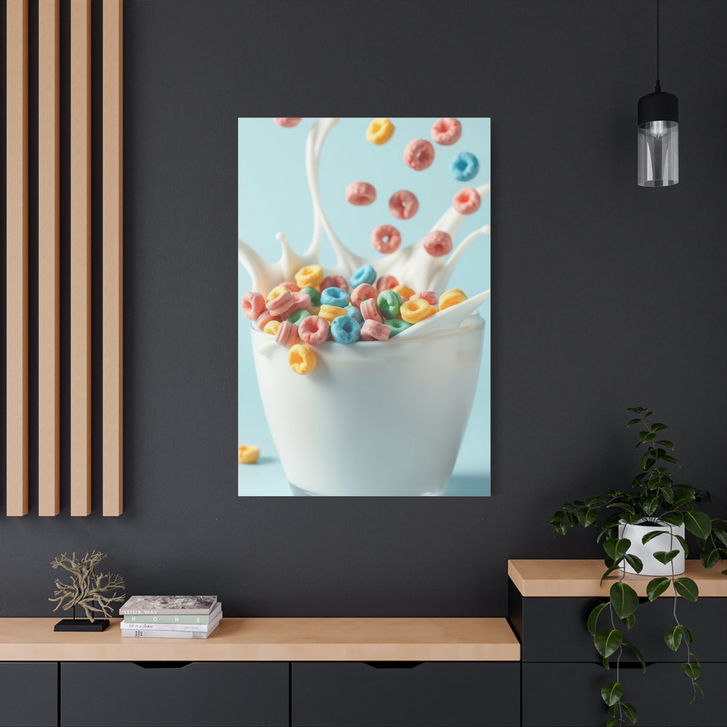 Fruit Loops in Milk Art Premium Canvas 17 Wall Art & Canvas Print