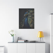 Dark Luxury Peacock Portrait Wall Art & Canvas Print