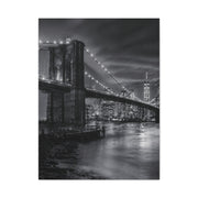 Brooklyn Bridge Night Panorama Wall Art & Canvas Print