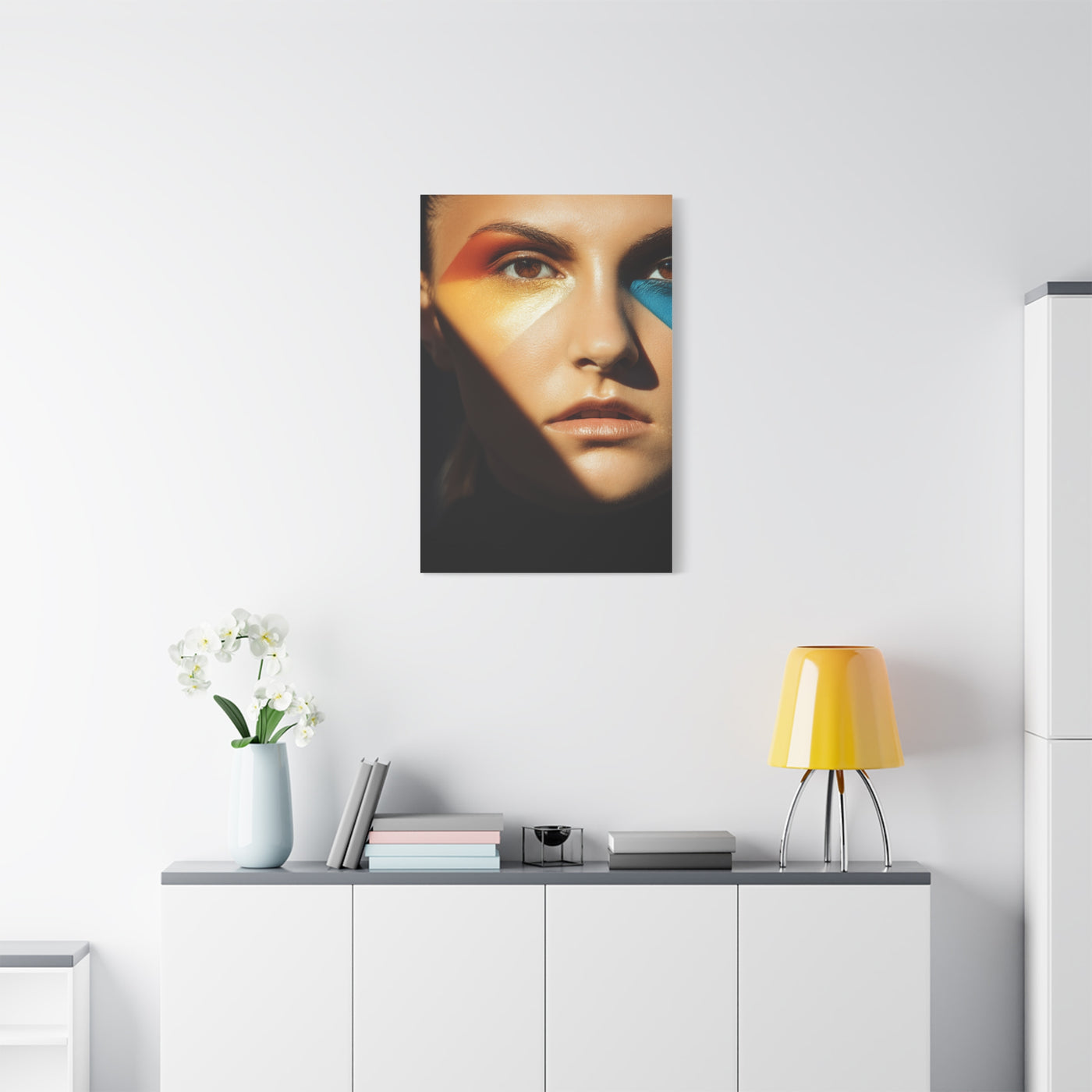 Modern Color Geometry Portrait Wall Art & Canvas Print