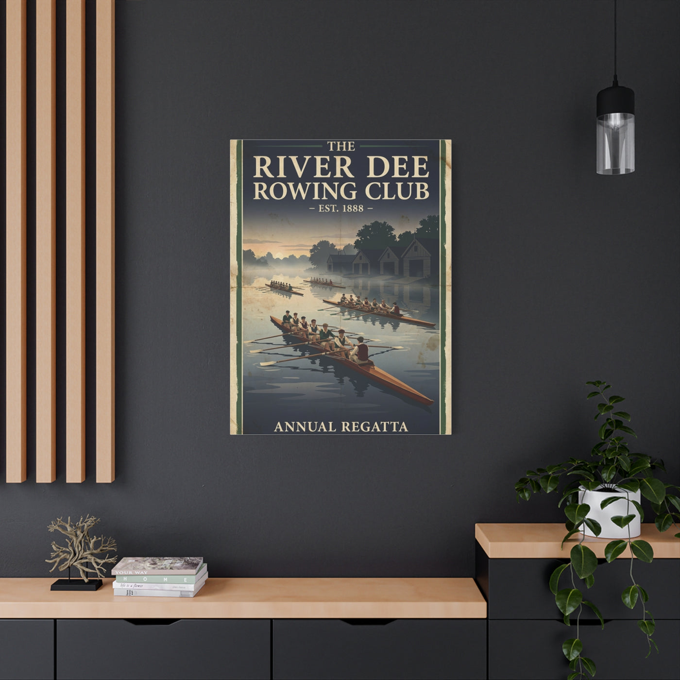 Heritage Rowing Regatta Poster Wall Art & Canvas Print