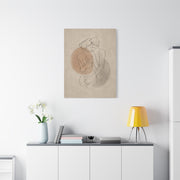 Minimal Line Couple Embrace Wall Art & Canvas Print