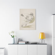 Minimal Lacrosse Motion Sports Wall Art & Canvas Print