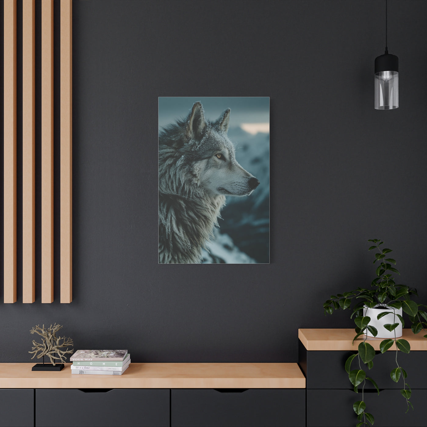 Siberian Husky Winter Ridge Portrait Wall Art & Canvas Print