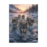Alpine Dawn Wolf Pack Advance Wall Art & Canvas Print