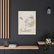 Minimal Lacrosse Motion Sports Wall Art & Canvas Print