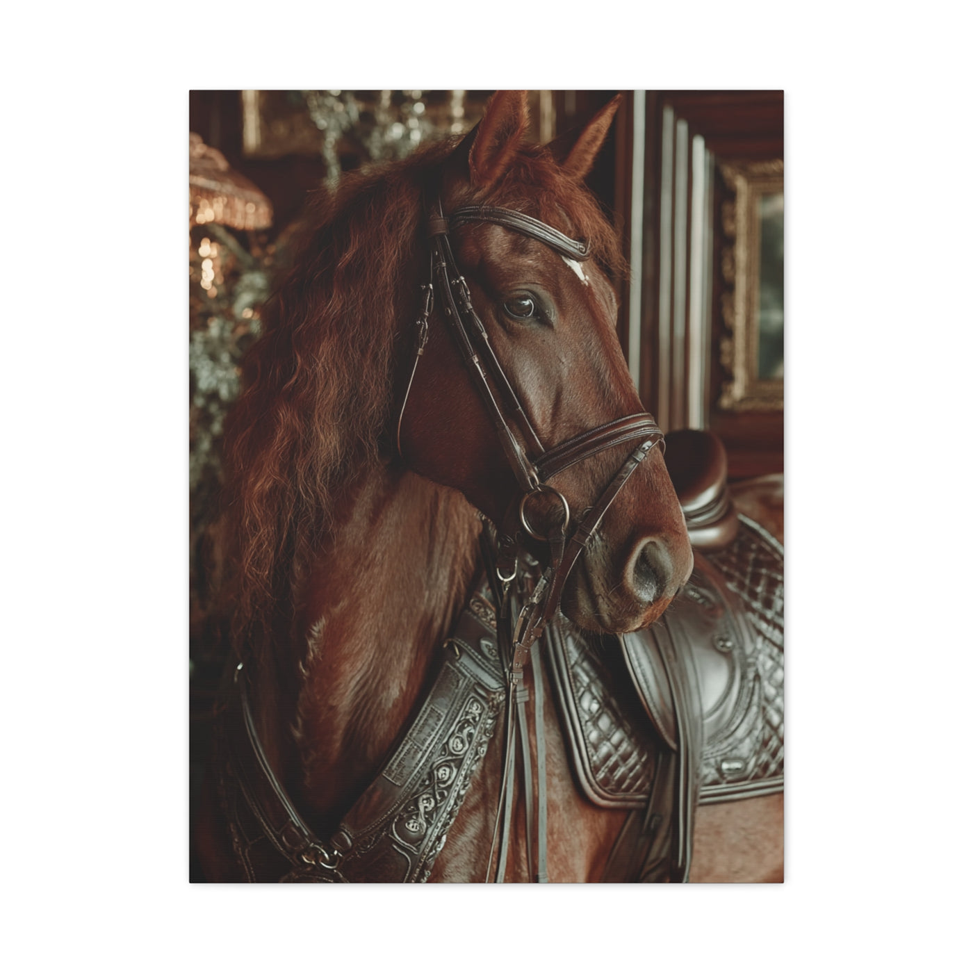 Regal Saddle Horse Portrait Wall Art & Canvas Print