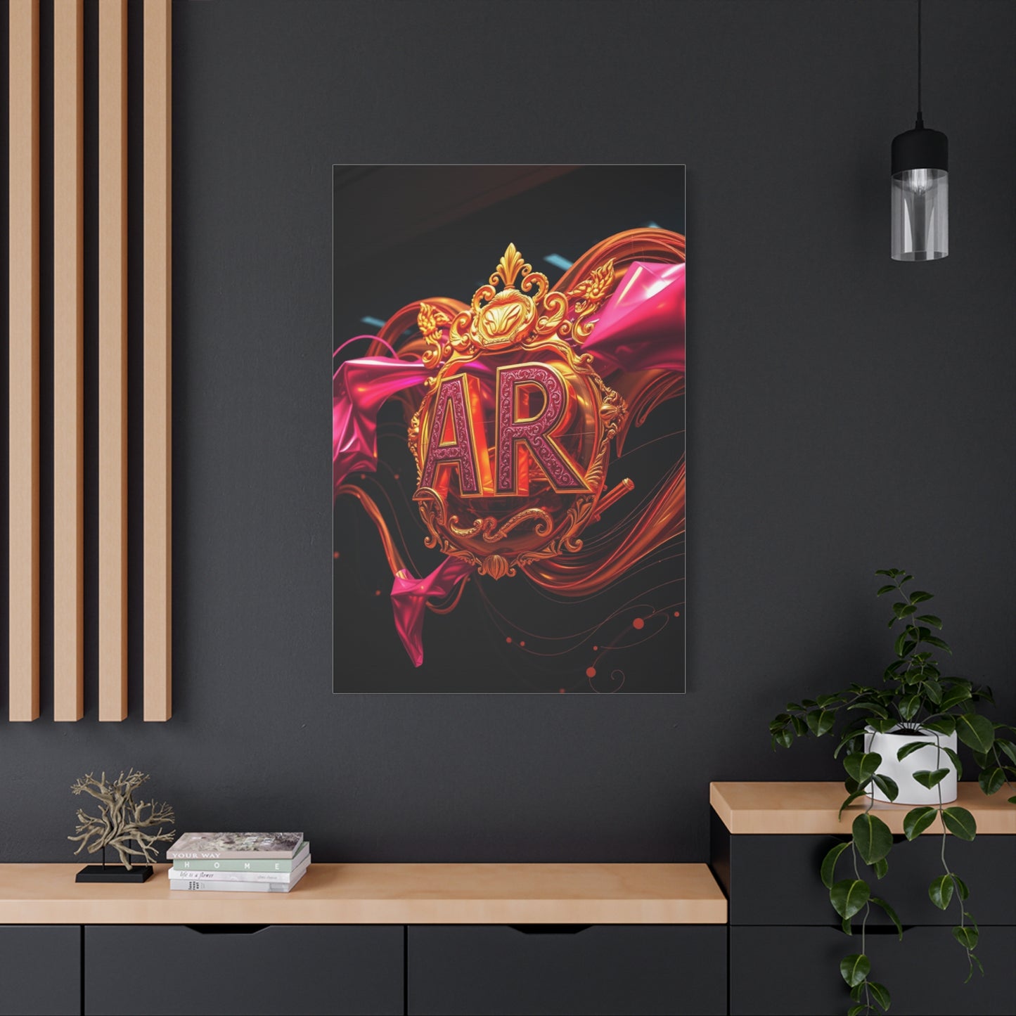 Supreme Canvas Gold & Pink Art Collection Wall Art & Canvas Print