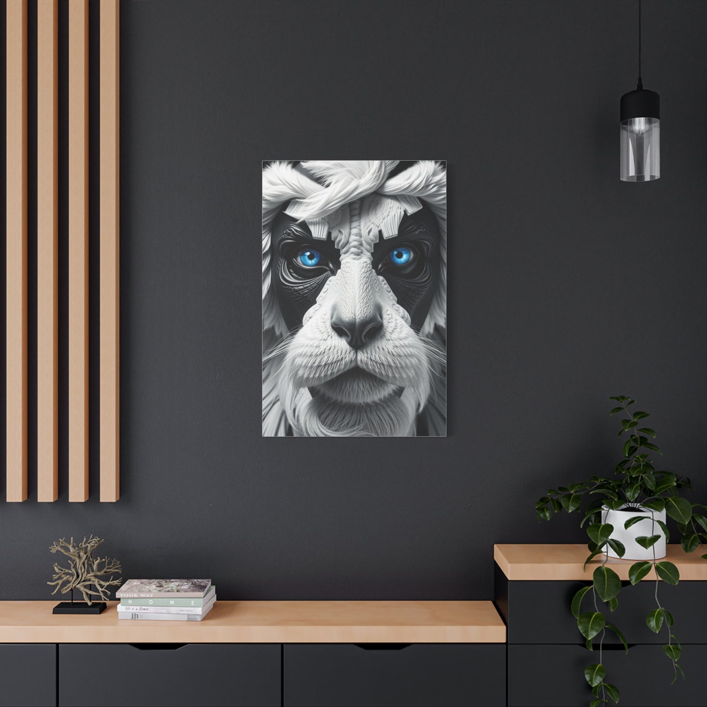 Black, White & Blue Art Refined Canvas Wall Art & Canvas Print