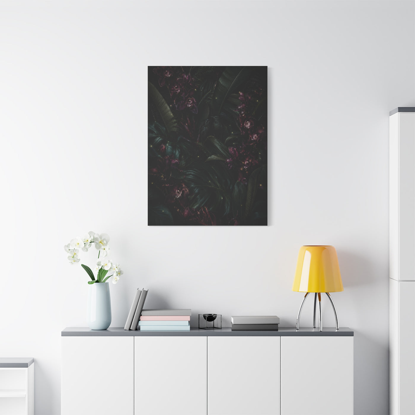 Tropical Noir Orchid Midnight Romance Wall Art & Canvas Print