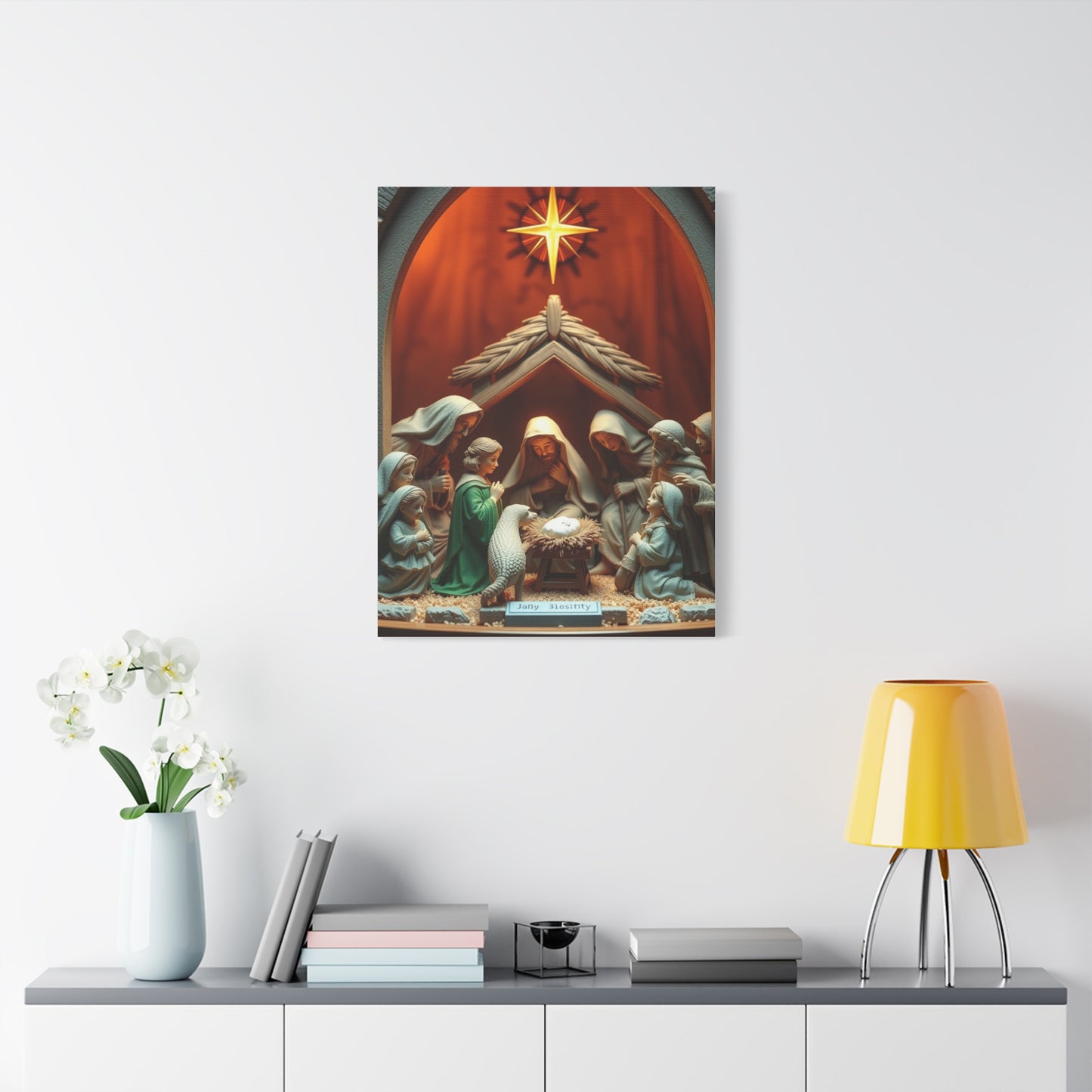 Divine Birth Tableau Wall Art & Canvas Print