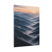 Endless Layered Mountain Ridges Dawn Wall Art & Canvas Print