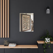 Framed Folk Tree Embroidery Study Wall Art & Canvas Print