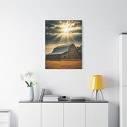Sunbreak Over the Old Barn Wall Art & Canvas Prints
