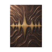 Golden Acoustic Wave Woodgrain Wall Art & Canvas Print