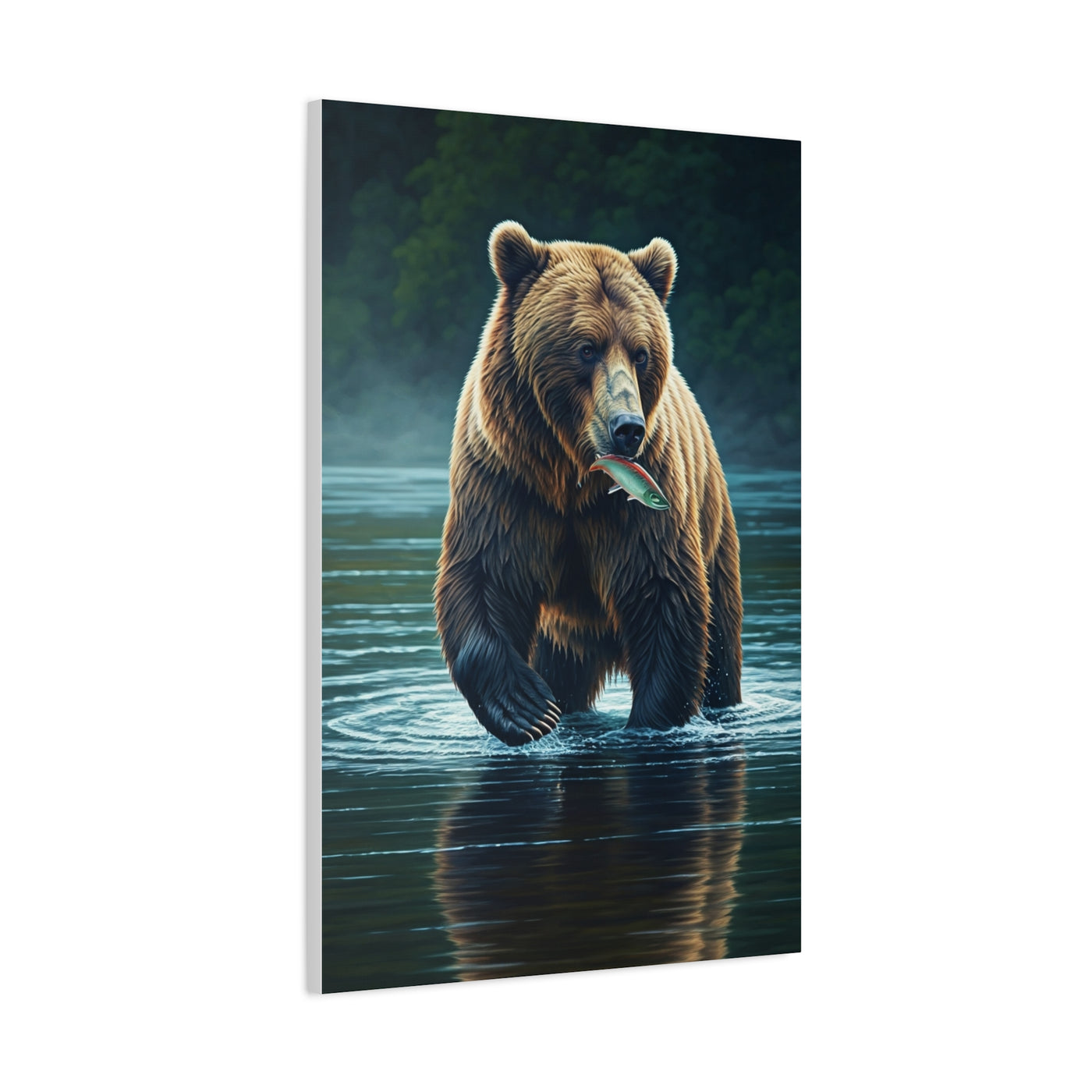 Wild Catch Grizzly Bear Wall Art & Canvas Prints