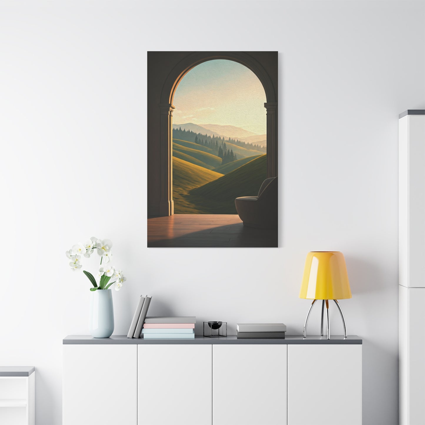 Arched Countryside View Wall Art & Canvas Prints