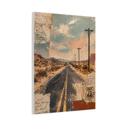 Route 66 Desert Collage Landscape Wall Art & Canvas Print
