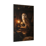 Dark Academia Majestic Barn Owl Library Study Wall Art & Canvas Print