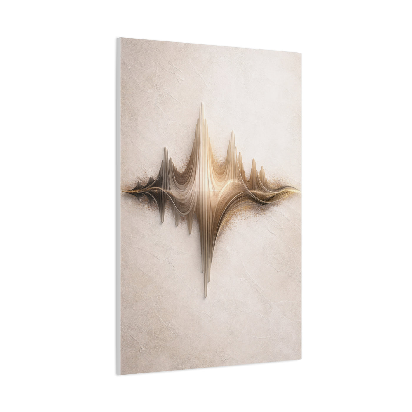 Luminous Soundwave Glass Sculpture Wall Art & Canvas Print