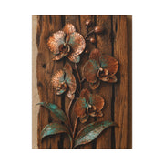 Copper Orchid on Reclaimed Wood Southwest Wall Art & Canvas Print