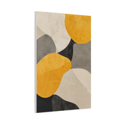 Pebble Form Mustard & Neutral Abstract Wall Art & Canvas Print