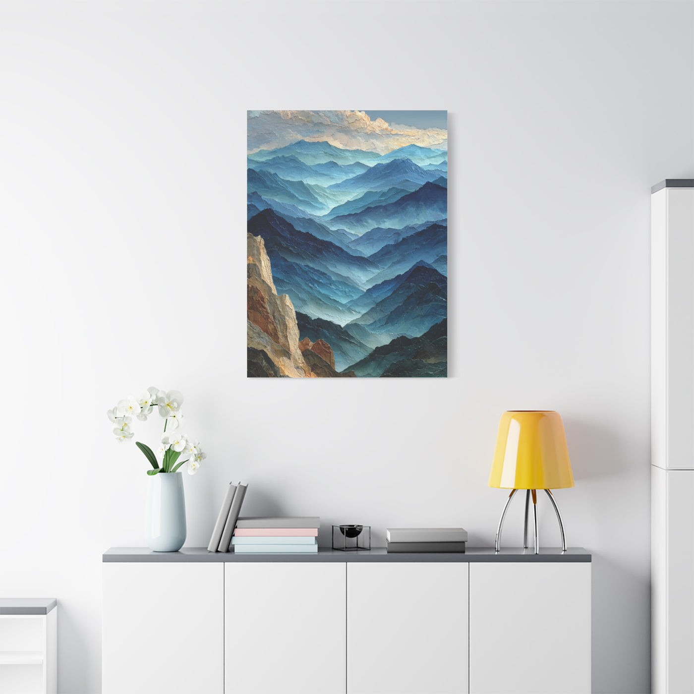 Layered Mountain Horizon Abstraction Wall Art & Canvas Print