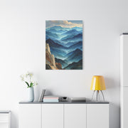 Layered Mountain Horizon Abstraction Wall Art & Canvas Print