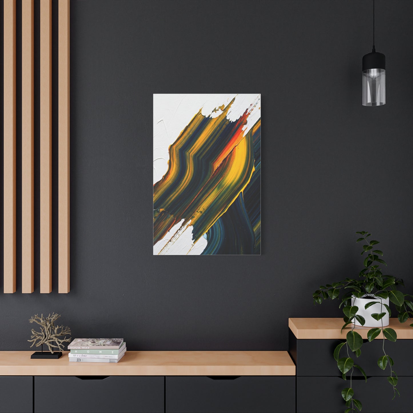 Dark Gold Layered Flow Abstract Wall Art & Canvas Prints