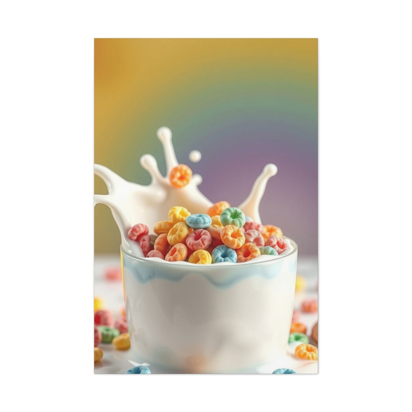 Fruit Loops in Milk Art Premium Canvas 18 Wall Art & Canvas Print